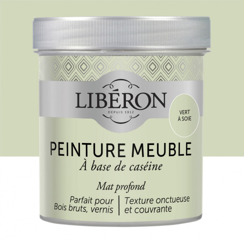 Peinture meuble et boiserie Caséine LIBERON vert à soie mat 0.5 l - LIBERON