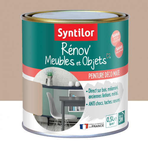 Peinture meuble et boiserie Rénov SYNTILOR caramel nature mat 0.5 l - SYNTILOR