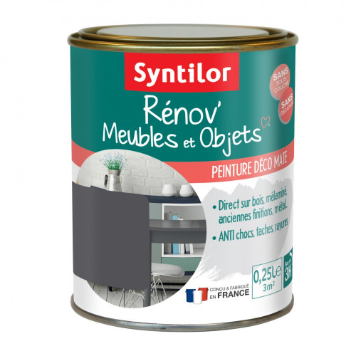 Peinture meuble et boiserie Rénov' SYNTILOR gris design mat 250 ml - SYNTILOR