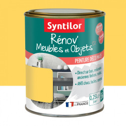 Peinture meuble et boiserie Rénov' SYNTILOR jaune mat 250 ml de marque SYNTILOR, référence: B6011900