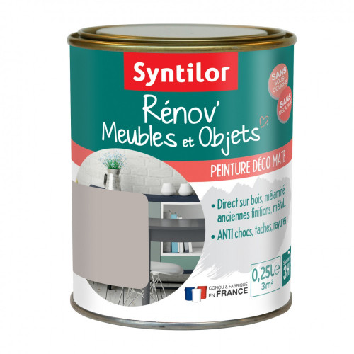 Peinture meuble et boiserie Rénov' SYNTILOR taupe bohème mat 250 ml - SYNTILOR