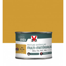 Peinture multimatériau extérieur Décolab® V33 miel satiné 0.125 l de marque V33, référence: B6015900