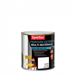 Peinture multimatériau extérieur SYNTILOR blanc satiné 0.5 l de marque SYNTILOR, référence: B6017200