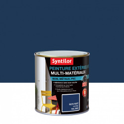 Peinture multimatériau extérieur SYNTILOR bleu nuit satiné 0.5 l de marque SYNTILOR, référence: B6017500