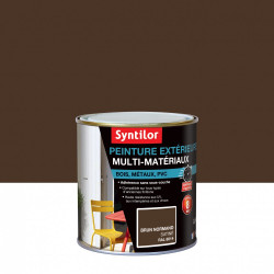 Peinture multimatériau extérieur SYNTILOR brun normand satiné 0.5 l de marque SYNTILOR, référence: B6017600