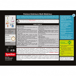 Peinture multimatériau extérieur SYNTILOR brun normand satiné 2 l - SYNTILOR