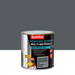 Peinture multimatériau extérieur SYNTILOR gris basalte satiné 0.5 l - SYNTILOR