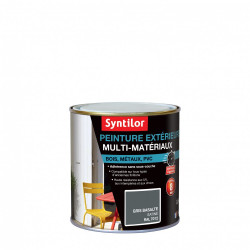 Peinture multimatériau extérieur SYNTILOR gris basalte satiné 0.5 l - SYNTILOR