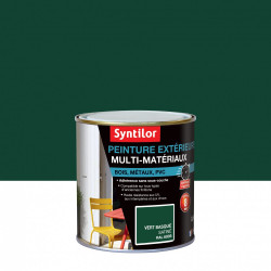 Peinture multimatériau extérieur SYNTILOR vert basque satiné 0.5 l de marque SYNTILOR, référence: B6018800