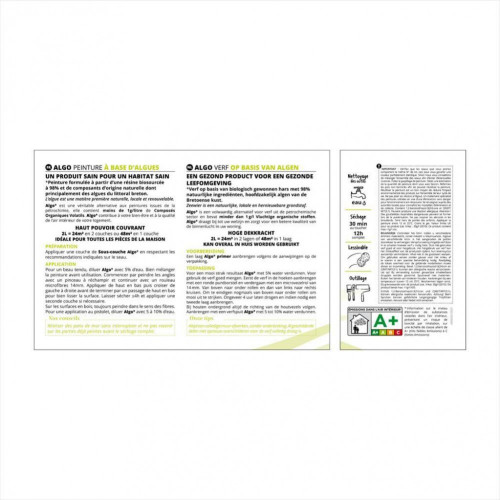 Peinture multisupport ID Algo blanc pur satiné, 2 l - ID