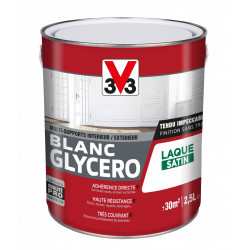 Peinture multisupport V33 Glycéro blanc satiné, 2.5 l de marque V33, référence: B6020900