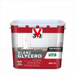 Peinture multisupport V33 Glycéro blanc satiné, 5 l - V33