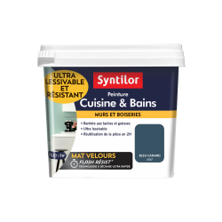 Peinture mur Cuisine et bains SYNTILOR bleu canard mat 0.75 l - SYNTILOR
