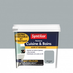 Peinture mur Cuisine et bains SYNTILOR gris galet mat 0.75 l de marque SYNTILOR, référence: B6023700
