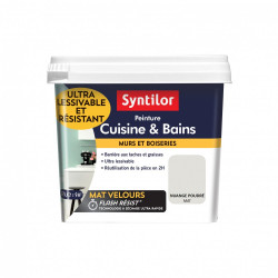Peinture mur Cuisine et bains SYNTILOR nuage poudré mat 0.75 l - SYNTILOR