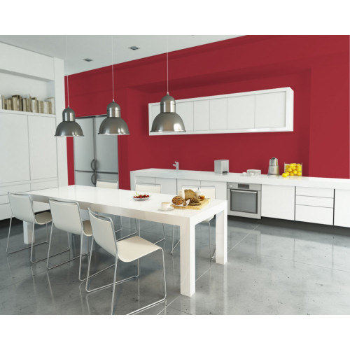 Peinture mur Cuisine et salle de bain RIPOLIN rouge saint emilion satiné 2 l - RIPOLIN