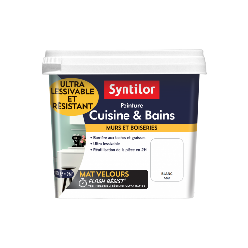 Peinture mur SYNTILOR blanc mat 0.75 l - SYNTILOR