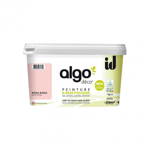 Peinture mur, boiserie, radiateur Algo ID bora bora satiné 2 l - ID