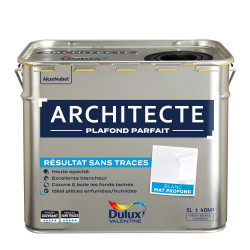 Peinture plafond Parfait architecte blanc mat 5 L - DULUX VALENTINE - DULUX VALENTINE