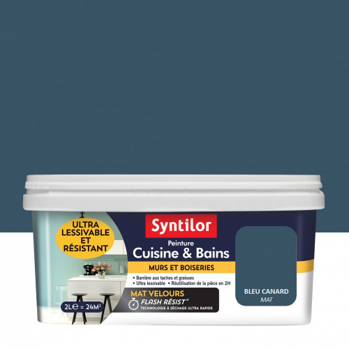 Peinture SYNTILOR, Bleu canard, 2 l - SYNTILOR