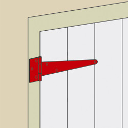 Penture anglaise inox brossé, H.65 x L.190 x P.10 mm - AFBAT