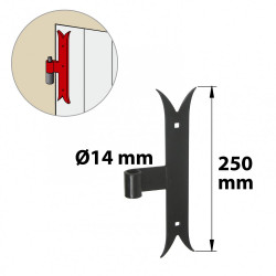 Penture de milieu acier prépeint, H.250 x L.110 x P.22 mm - AFBAT