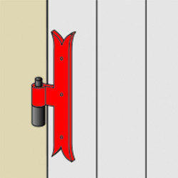 Penture de milieu acier prépeint, H.250 x L.110 x P.22 mm - AFBAT