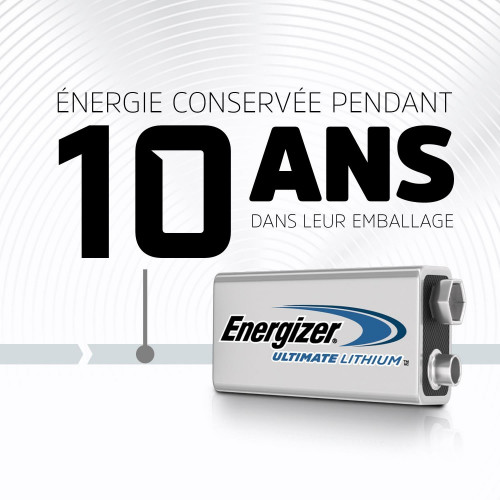 Pile lithium 9 v, 1.5 V, ENERGIZER - ENERGIZER