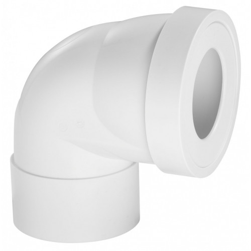 Pipe de WC courte en angle de 90 °C Diam.10 cm WIRQUIN - WIRQUIN