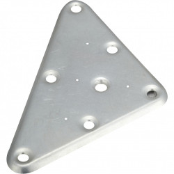 Plaque de montage triangulaire métal à visser, H.140 x l.80 mm de marque HETTICH, référence: B6047200