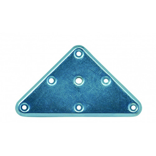 Plaque de montage triangulaire métal à visser, H.140 x l.80 mm - HETTICH