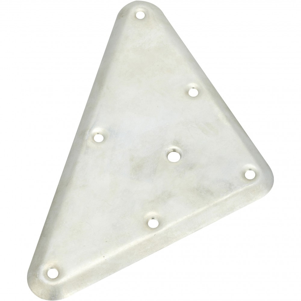 Plaque de montage triangulaire métal à visser, H.221 x l.126 mm