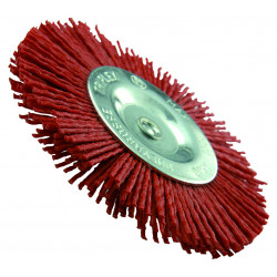 Polybrosse rouge circulaire pour bois TIVOLY, Diam.100 mm de marque TIVOLY, référence: B6053400