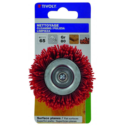 Polybrosse rouge pour bois TIVOLY, Diam.65 mm - TIVOLY