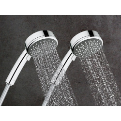 Pommeau de douche 1 jet, flexible et support, GROHE Vitalio - GROHE