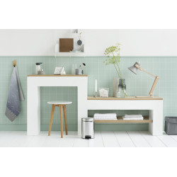 Poubelle de salle de bains 3 l brilliant steel BRABANTIA Pedal bin newicon 3l - BRABANTIA