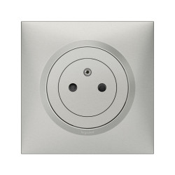 Prise avec terre affleurante complet Dooxie, LEGRAND, aluminium de marque LEGRAND, référence: B6060000