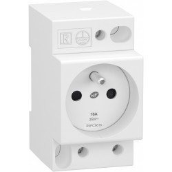 Prise modulaire 2 P + T phase + neutre SCHNEIDER ELECTRIC 16 A de marque SCHNEIDER ELECTRIC, référence: B6061000