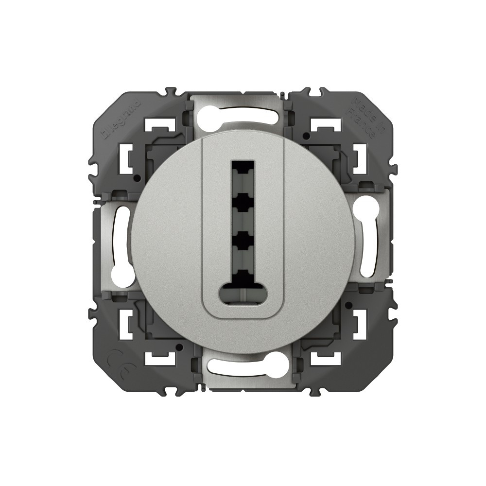 Prise téléphone Dooxie, LEGRAND, aluminium