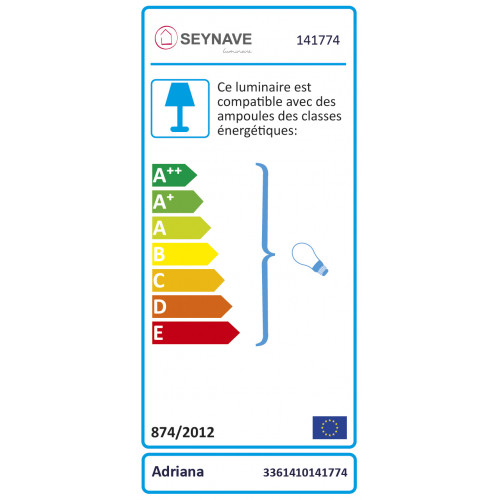 Rampe 2 spots moderne Adriana, 2 xg9 chrome - SEYNAVE