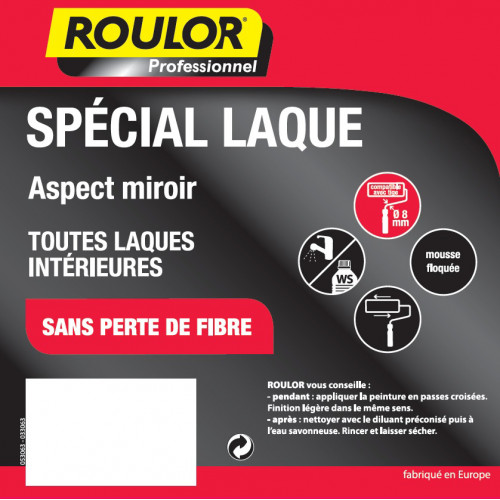 Recharge laque pour mur et plafond, ROULOR, l.180 mm - ROULOR