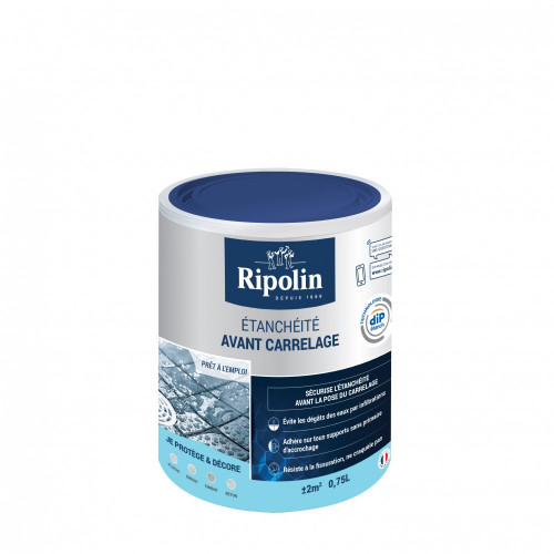 Revêtement d'étanchéité avant carrelage Rip etanch, RIPOLIN blanc 0.75 l - RIPOLIN