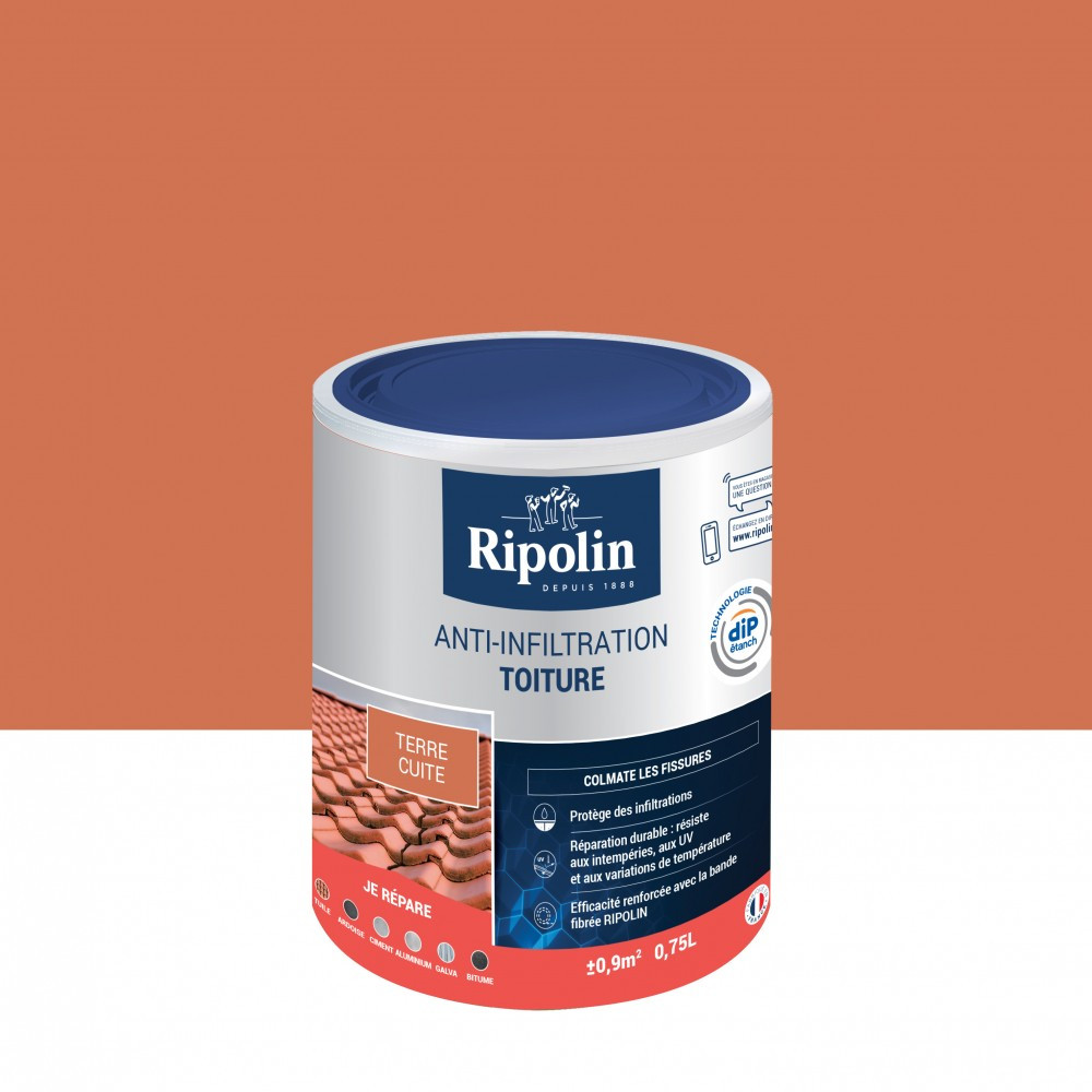 Revêtement anti infiltration toiture extérieur cuite Ripolin - vue 3