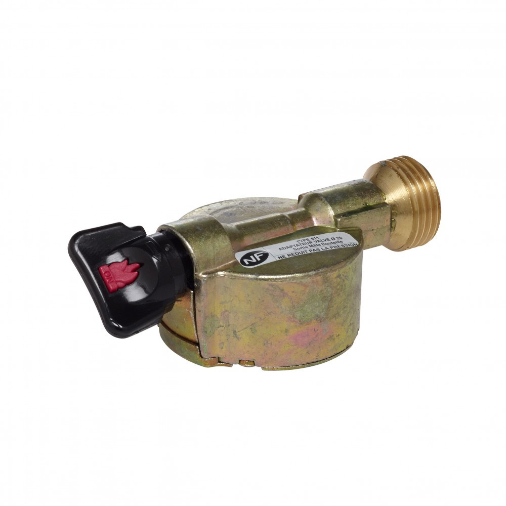 Robinet adaptateur gaz butane / propane pour elfi et twinny x Diam.20mm, GAZINOX