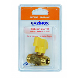 Robinet d'arrêt pour gaz butane / propane 1/4 de tour, GAZINOX - GAZINOX
