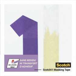 Ruban de masquage SCOTCH l.36 mm x L.41 m surfaces délicates - SCOTCH