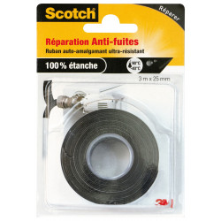 Ruban de réparation SCOTCH, une face L.3 m x l.25 mm noir de marque SCOTCH, référence: B6087800