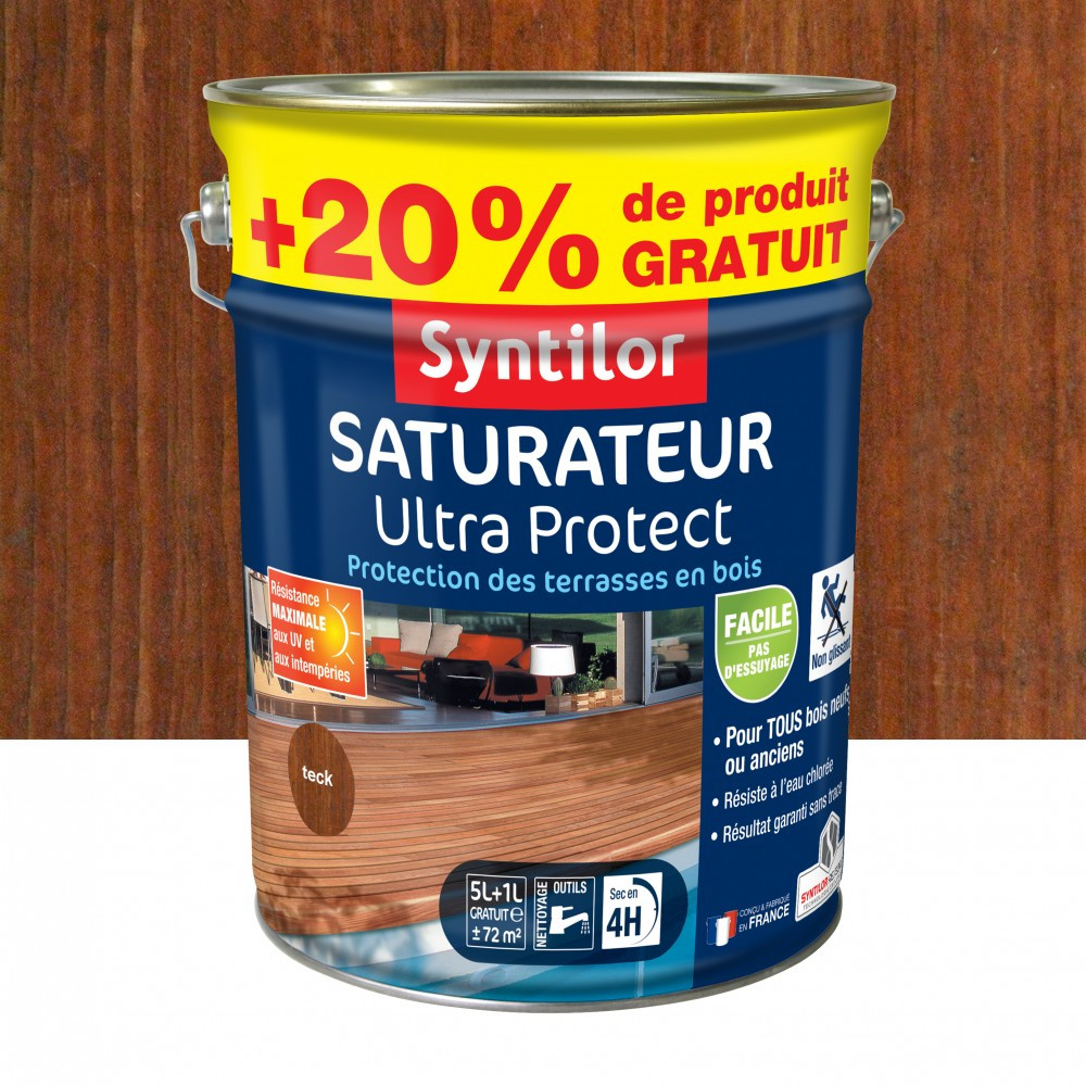 Saturateur extérieur Ultra Protect Syntilor teck naturel + 20% gratuit - vue 3