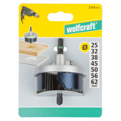 Scie cloche multimatériau, Diam. 25 à 62 mm WOLFCRAFT - WOLFCRAFT