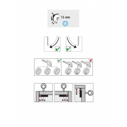 Serrure de meuble acier en applique HETTICH 15 mm réversible - HETTICH